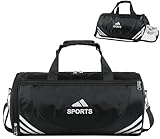 Maxgeen Bolsa de Deporte para Hombre y Mujer,Bolsas Deportiva de Viaje Nailon,Bolsa Gimnasio Grande con Compartimento para...