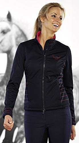 Preisvergleich Produktbild PFIFF 102079 Damen Softshelljacke Denham, Softshell Damenjacke Stehkragen, Blau / Pink L
