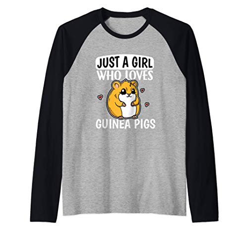 Just A Girl Who Loves Guinea Pigs Disfraz Guinea Cerdo Camiseta Manga Raglan