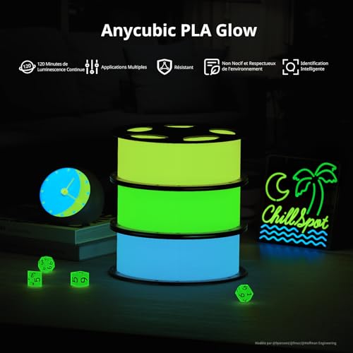 Filament PLA Lumineux ANYCUBIC Imprimante 3D Vert Phosphorescent