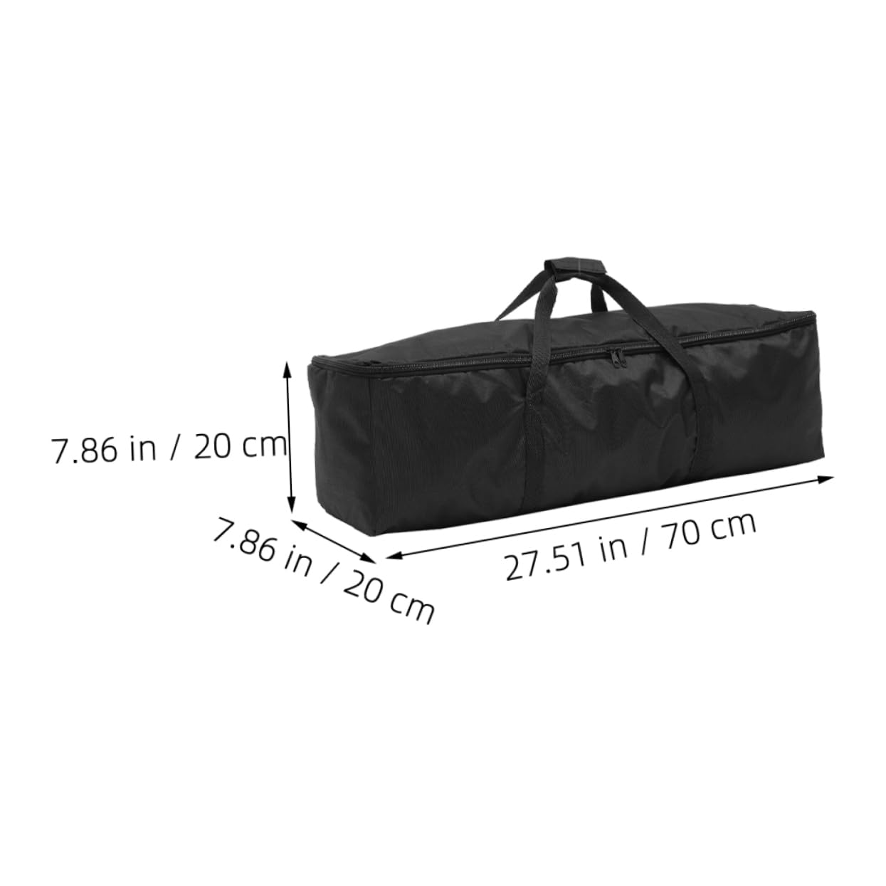 Borsa per Treppiede 2 Pezzi Oxford Nera Doppia Cerniera | Richiudibile e Portatile, Capienza Ampia, per Viaggio, Formato Pieghevole, Impugnatura Manuale