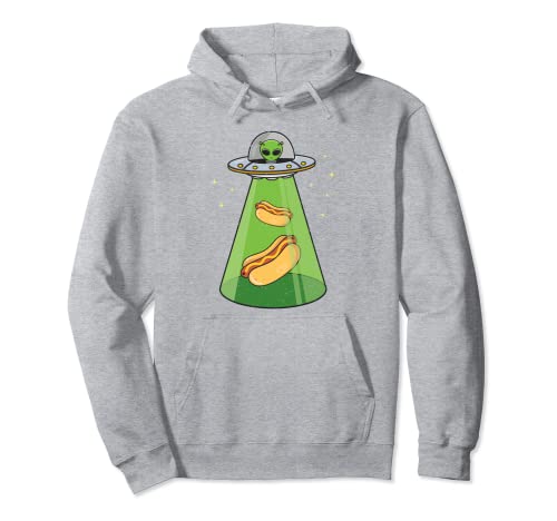 Alien Shirt UFO Abduction, Funny Hot Dog para Aliens Lover Sudadera con Capucha