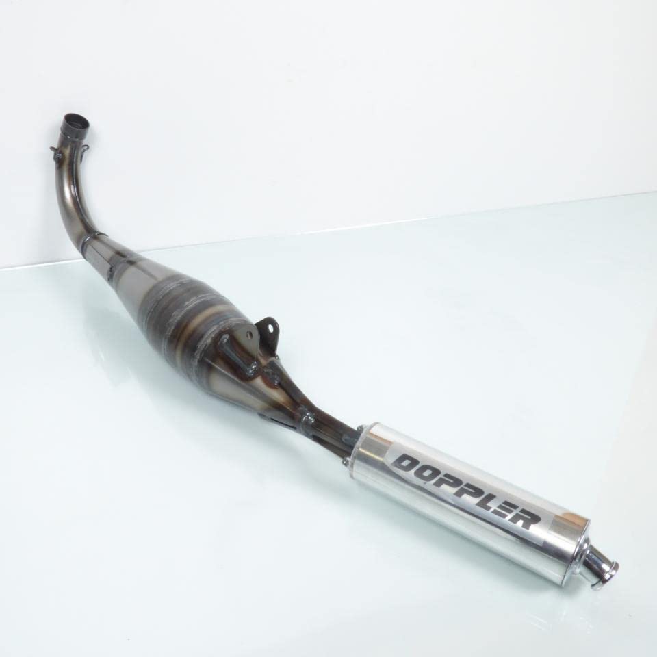 Escape Doppler ER1 cromado de alta gama para ciclomotor Peugeot 103 RCX 50