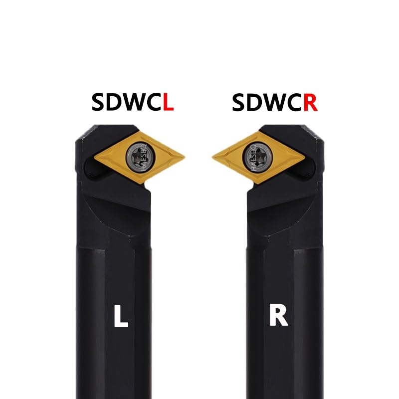 1pc SDWCR Internal Lathe Turning Holder Ferramentas Torno Usinagem S10K S16Q S20R SDWCR07 SDWCR11 Boring Bar for DCMT Lathe Inserts(SDWCR Right,11,S08K)