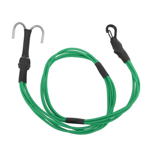 RC Winch Rope Alloy Hooks Elastic RC Crawler Winch Strap for 1/10 1/8 Scale Vehicles Roof Luggage 580mm (Green)