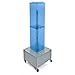 Azar 703386-BLU Standard Four-Sided Interlocking Pegboard Tower, Blue Translucent Color
