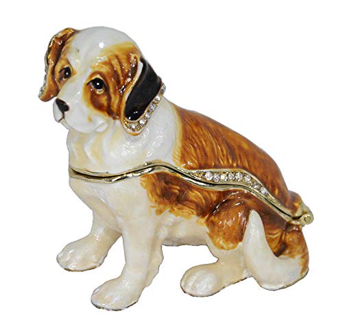 Bfrth Statues Collectibles Statues And Figurines Dog Bejeweled Trinket Jewelry Box Animal Statue Tabletop Alloy Decorative Crafts Ornament Home Decor #TOP2