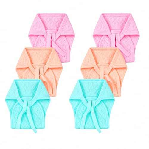 Image of Ambaby Pack of 6 Pure Padded Cotton Langot for New born Baby 0-6 Months | 3 Layered Extra Soft & Adjustable Nappies Breathable Reusable & Washable Nappy for Baby Boy & Girl | Newborn Baby Essentials