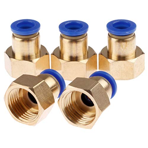 Raccord pneumatique droit femelle 1/4 tube 6mm pour circuit air et eau