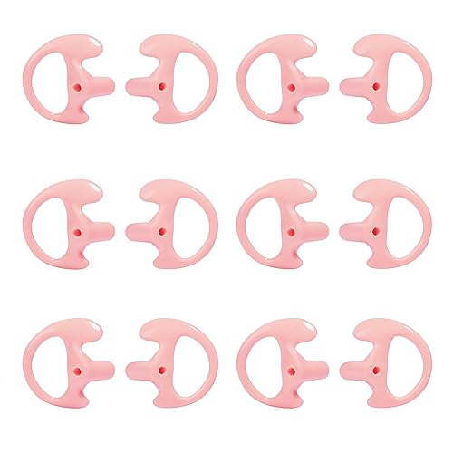 Almohadillas de silicona rosa UAYESOK medianas para tubo acustico de walkie talkie