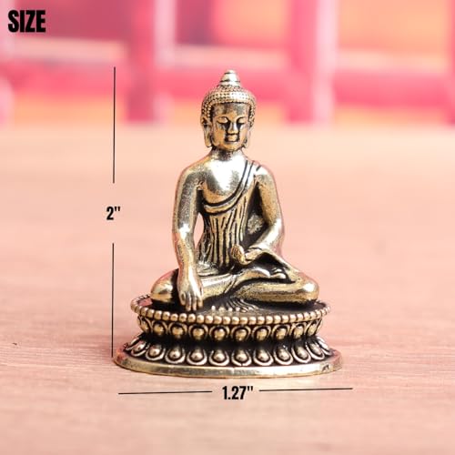 Estatua de Buda Shakyamuni de Bronce para Meditación miniatura 3