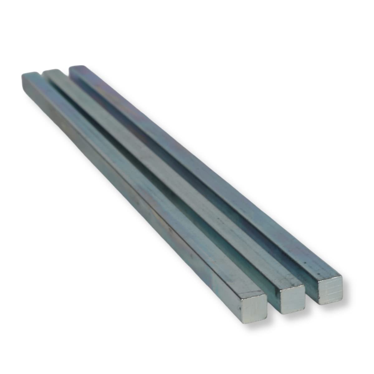 3/8" x 3/8" x 12" Square Steel Key Stock (Bar), ZnCoated