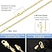 Jewlpire 14K Plated Gold Chain Necklace for Women, 2MM Rope Chain Gold Chain for Women Sturdy Women's Chain Necklaces, Gold Chain 20 Inch