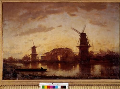 Cuadros de paisajes Amstel Félix Ziem pintura mural decoración hogar 60x90cm