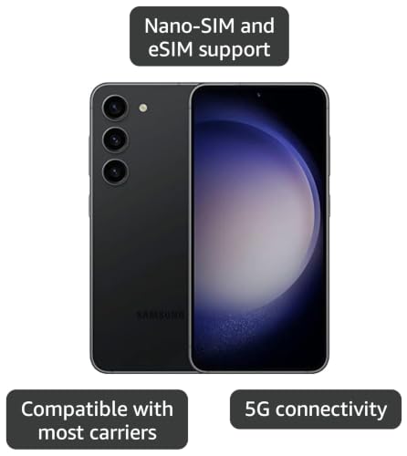 Image of Samsung Galaxy S23+ Plus 5G, US Version, 256GB, Phantom Black - Unlocked (Renewed)