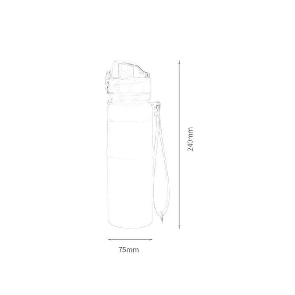 Klappbarer Wasserbecher, Rollbar Auslaufsicher Kind Tragbar Outdoor-Sportarten Wasserflasche 500 Ml (2 Farben)