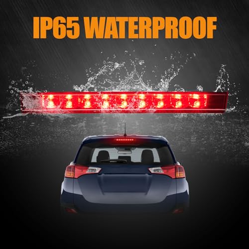 Image of Third 3rd Brake Light LED for 2013-2018 Toyota Rav4, High Mount Rear Brake Lights Assembly for 2010-2019 Lexus GX460, Waterproof Center Cab Lamp Stop Light (Red)