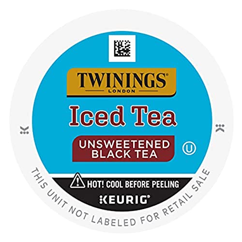 Image of Twinings Iced Tea Unsweetened Black Tea K-Cup Pods for Keurig, Caffeinated, Refreshing, Smooth, Black Tea, 24 Count (Pack of 2)