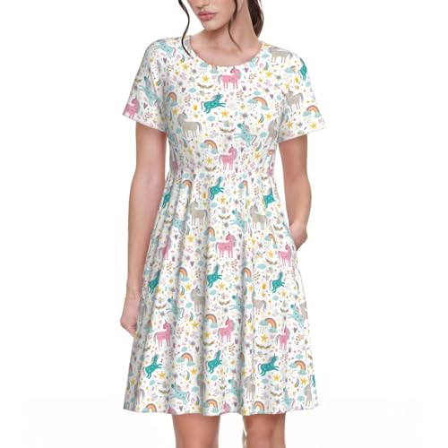 Robe d'été décontractée pour éviter la chaleur avec style grâce à l'imprimé rose