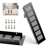luftgitter Verpackungsinhalt: Sie erhalten 2 stück TXXATX lüftungsgitter schwarz, einschließlich 8 stück Schrauben. Größe der TXXATX lüftungsgitter beträgt 300 x 80 x 15 mm, die erforderliche Montageöffnung beträgt 64 x 270mm (B x L) und verfügt über 63 Luftlöcher für Schränke. Sie ist geeignet für Schränke, Werkbänke, Badezimmertüren, Garagen usw. und fördert die Belüftung, Feuchtigkeitsregulierung und Geruchsentfernung.