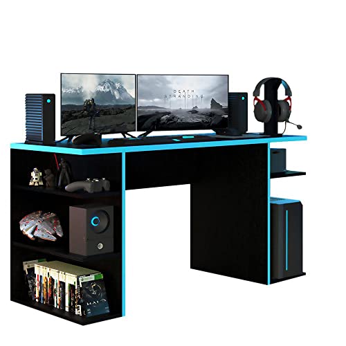 Mesa Computador Gamer Madesa 9409 - Preto/azul