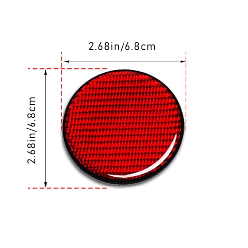 Posavasos de fibra de carbono para portavasos de auto, 2 piezas, Rojo miniatura 2