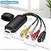 Video Capture Card, AV to USB Convert, Old VHS VCR Mini DV Hi8 DVD to Digital, VHS to Digital Converter for VHS Play/VCR Play/Camcorder, RCA to USB-Convert Analog to Digital for MAC Windows Vista