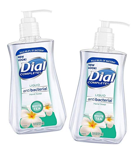 DialLiquid Soap Anti-Bacterial White Tea 7.5 Ounce Pump (221ml) (Pack of 2)