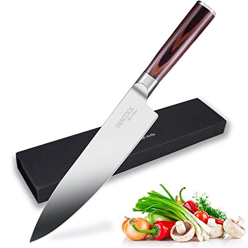 WACOOL Chef Knife Pro Kitchen Knife 8 Inch High Carbon Stainless Steel Sharp with Ergonomic Handle