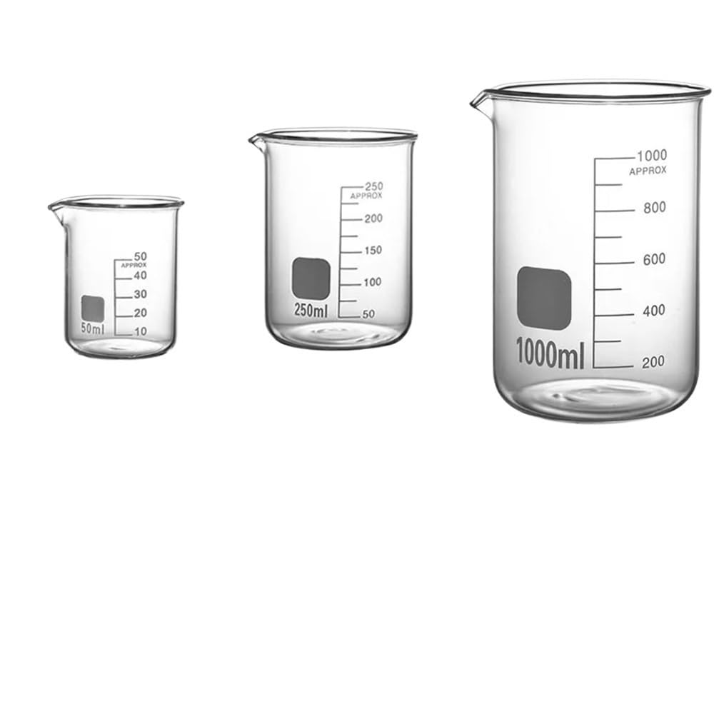Ensemble de Tasses à mesurer en Verre, 1 pièce, Transparent, résistant aux Hautes températures, pour la Cuisine, la pâtisserie, Les récipients et Les pichets (Set F)