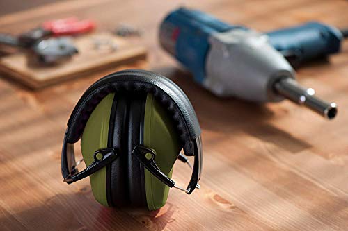 Earmuff Hearing Protection With Low Profile Passive Folding Design 26Db Nrr And Reduces Up To 125Db , Army Green #TOP6