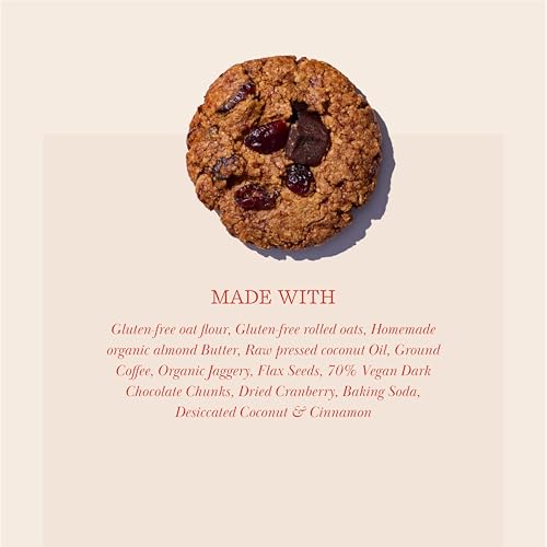 The Cinnamon Kitchen Berry, Cacao & Oat Cookies (Pack of 5) | As Seen On Shark Tank | 100% Natural & Healthy | Oats | Cranberry| Choco Chip Cookie| Organic | PCOS Friendly, 175 g | No Dairy