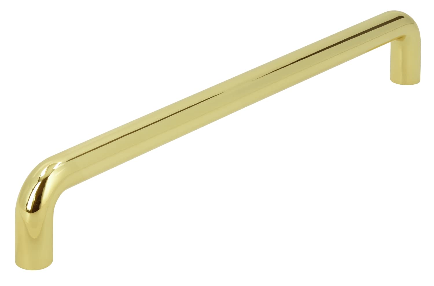 siwitec 10x Möbelgriff 6211 mit 192 mm Lochabstand in Messing glänzend, Griffe inkl. passender M4 Schrauben