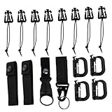 Boucle de fixation pour à dos : les clips et les boucles sont faciles à ouvrir mais maintiennent les objets en toute sécurité une fois fermées. accessoires pour à dos