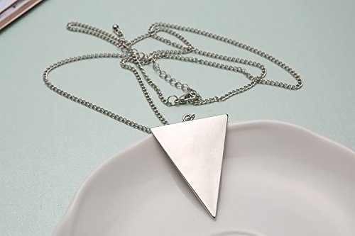 Women Fashion Punk Jewelry Triangle Pendant Retro Long Chain Necklace Perfect SILVER