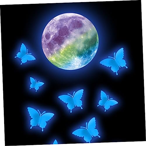 Stickers fluorescents lune moyennes dimensions haute brillance