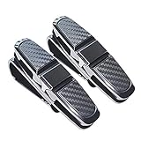 Sunglasses Holder for Car Sunglasses Visor Clip Wire Frame Sunglasses Holder Car Double Sunglasses/Glasses Holder For Car Sun Visor Conveniently Holds 2 pairs Sunglasses and Tickets Color Silver Gray