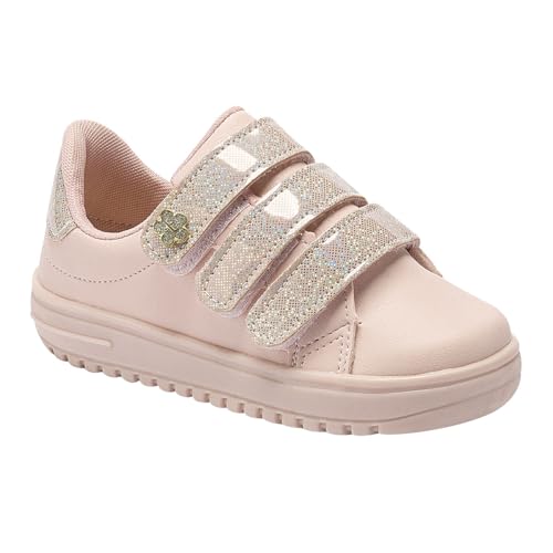 Tênis Feminino Infantil Tininha Escolar Condortável Calce Fácil (Rosa, BR, Criança de 1 a 3 anos, Nu