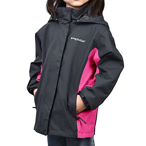 Image of Girls Boys Rain Jackets, Lightweight Waterproof Kids Rain Coats with Hood Windbreakers for Kids