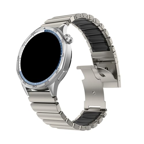 [PLYYQZM] �ɍ��� Hua wei GT6/GT6Pro 46mm�p22mm�`�^�����o�[�X�g���b�v�A,�ɍ��� Watch 5 GT5 GT4�p���^���o���h�A���ɂ̌����p�u���X���b�g�ɓK��(Titanium black,For Ultimate)