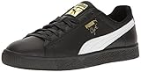 PUMA Men's Clyde Sneaker, Black-Whit, 12 M US