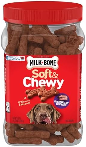 Milk-Bone Soft & Chewy Dog Treats, Beef & Filet Mignon Recipe, 25...