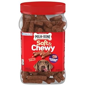 Milk-Bone Soft & Chewy Dog Treats, Beef & Filet Mignon Recipe, 25 Ounce