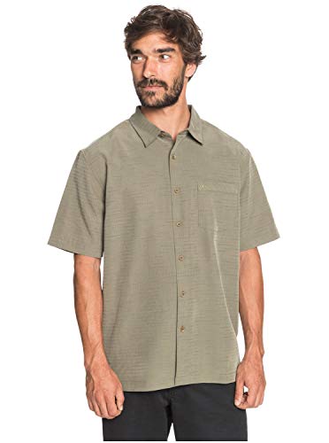 Quiksilver Waterman Men's Centinela 4 Woven Shirt, Deep Lichen Green Centinella, XL