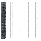 VOSS.garden 10m Gitterzaun 120cm Premium Maschendrahtzaun 100x75mm Gartenzaun Anthrazit Wetterfest Punktgeschweißt