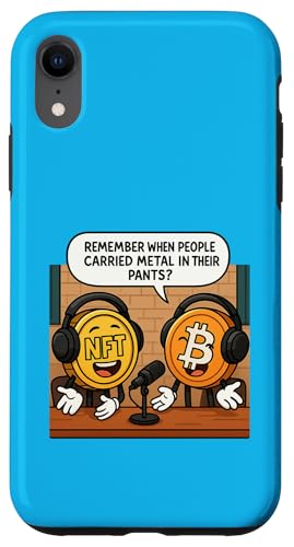 Crypto Podcast Cartoon - Monedas digitales Comedia Arte Carcasa para iPhone XR