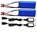 Blomiky 2 Pack 7.4V 2000mAh Lipo Battery Banana Connecdtor Plug and Charger Cable Replacement for DRC-446 and S yma X8C X8W Quadcopter / X8C Battery 2