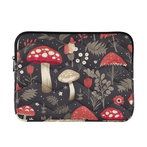 Funda para portátil 13-14 pulgadas con diseño Mushroom Flowers