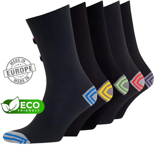 Herrensocken schwarz 10 Paar Baumwollsocken für Herren 39-42