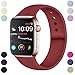 Produktbild Hamile Armband Kompatibel für Apple Watch 42mm 44mm, Weiche Silikon Wasserdicht Ersatz Uhrenarmbänder für Apple Watch Series 5, Series 4, Series 3, Series 2, Series 1, S/M Rot